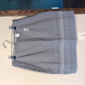 Christopher & Banks Black And White Gingham Mini Skirt